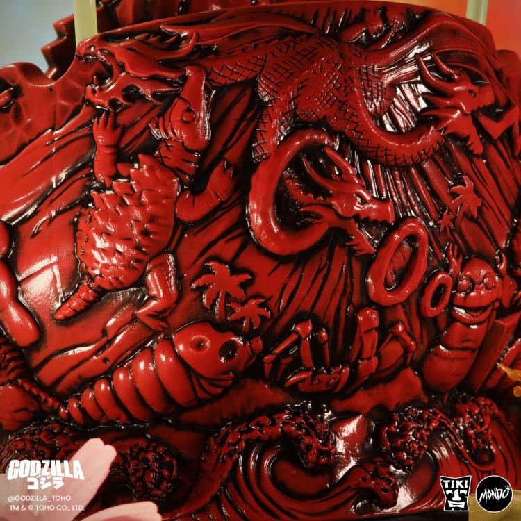 Destroy All Monsters Godzilla Scorpion Bowl (Fire Dragon Variant) Limited Edition Tiki Bowl Gallery Image 6
