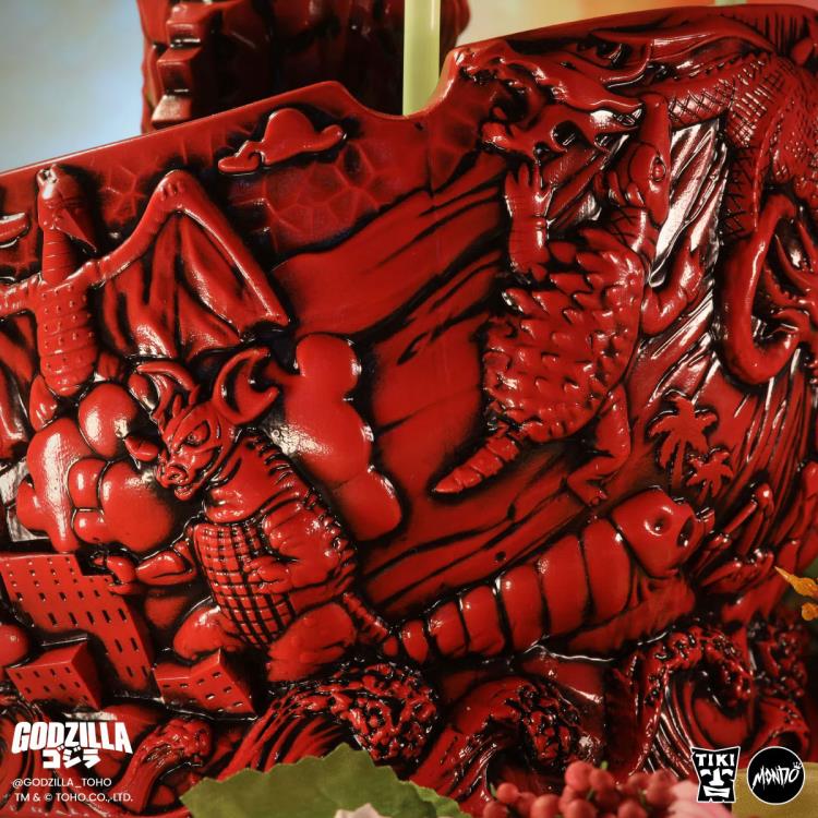 Destroy All Monsters Godzilla Scorpion Bowl (Fire Dragon Variant) Limited Edition Tiki Bowl Gallery Image 7