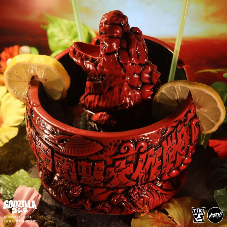 Destroy All Monsters Godzilla Scorpion Bowl (Fire Dragon Variant) Limited Edition Tiki Bowl Gallery Image 3
