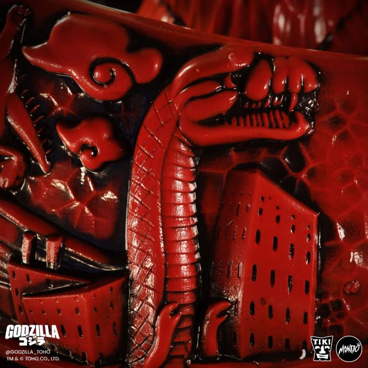 Destroy All Monsters Godzilla Scorpion Bowl (Fire Dragon Variant) Limited Edition Tiki Bowl Gallery Image 8