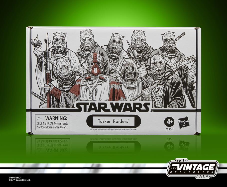 Star Wars: The Vintage Collection Tusken Raiders (Book of Boba Fett) Action Figure 4-Pack Gallery Image 7