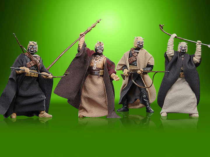 Star Wars: The Vintage Collection Tusken Raiders (Book of Boba Fett) Action Figure 4-Pack Gallery Image 1