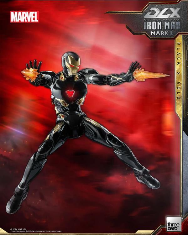 Marvel DLX Iron Man Mark L (Black x Gold) 1/12 Scale Action Figure