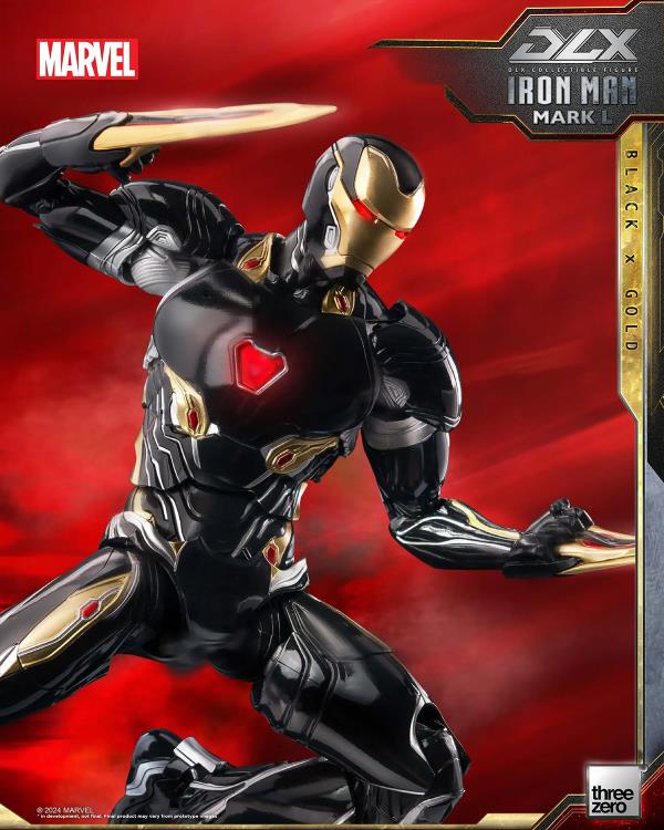 Marvel DLX Iron Man Mark L (Black x Gold) 1/12 Scale Action Figure