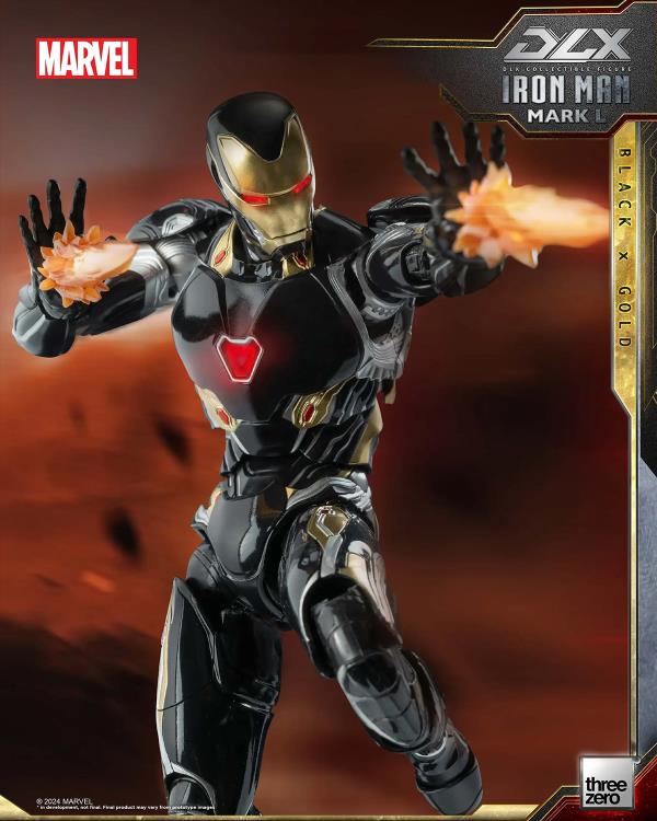 Marvel DLX Iron Man Mark L (Black x Gold) 1/12 Scale Action Figure