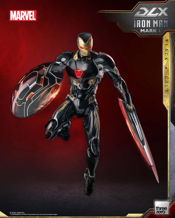 Marvel DLX Iron Man Mark L (Black x Gold) 1/12 Scale Action Figure