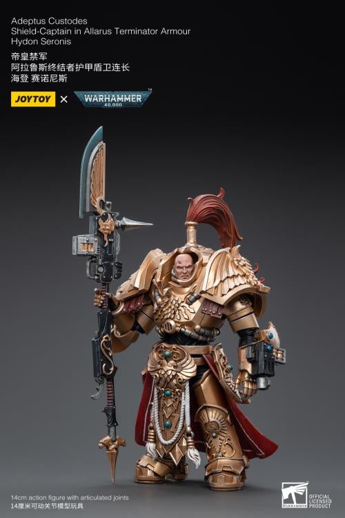 Warhammer 40k Adeptus Custodes Shield-Captain in Allarus Terminator Armour Hydon Seronis 1/18 Scale Action Figure (Reissue) Gallery Image 4