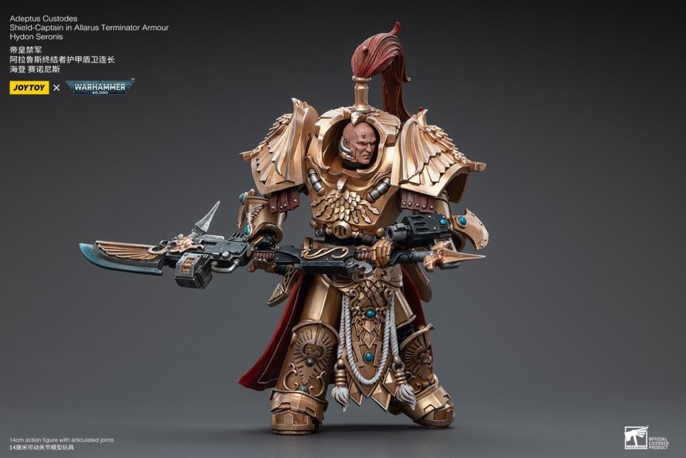 Warhammer 40k Adeptus Custodes Shield-Captain in Allarus Terminator Armour Hydon Seronis 1/18 Scale Action Figure (Reissue) Gallery Image 8