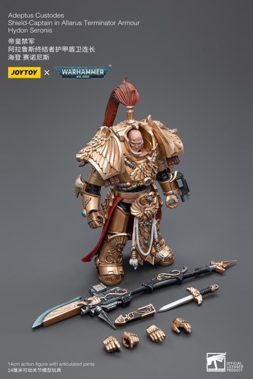 Warhammer 40k Adeptus Custodes Shield-Captain in Allarus Terminator Armour Hydon Seronis 1/18 Scale Action Figure (Reissue) Gallery Image 9