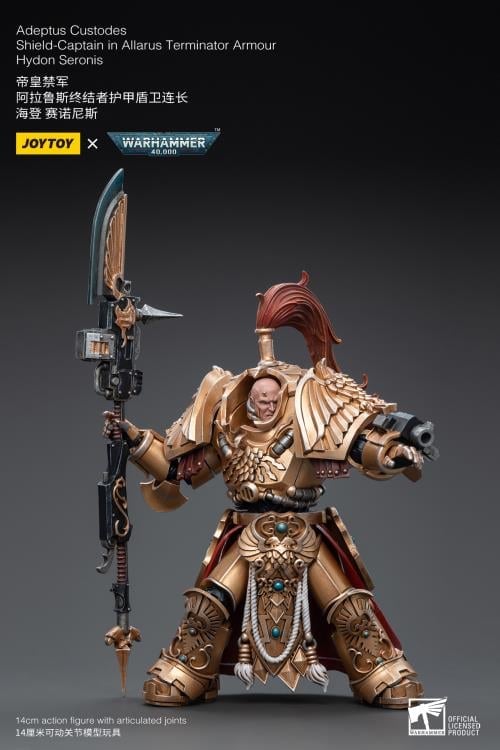 Warhammer 40k Adeptus Custodes Shield-Captain in Allarus Terminator Armour Hydon Seronis 1/18 Scale Action Figure (Reissue) Gallery Image 7