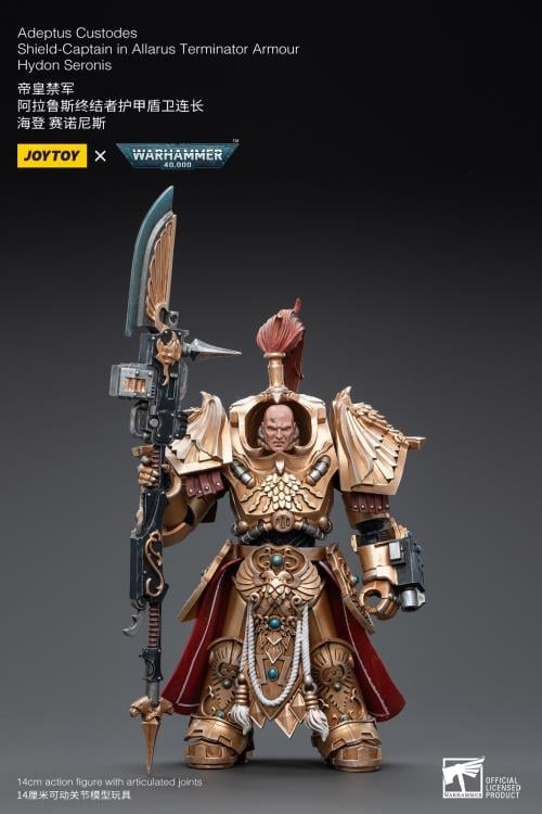 Warhammer 40k Adeptus Custodes Shield-Captain in Allarus Terminator Armour Hydon Seronis 1/18 Scale Action Figure (Reissue) Gallery Image 3