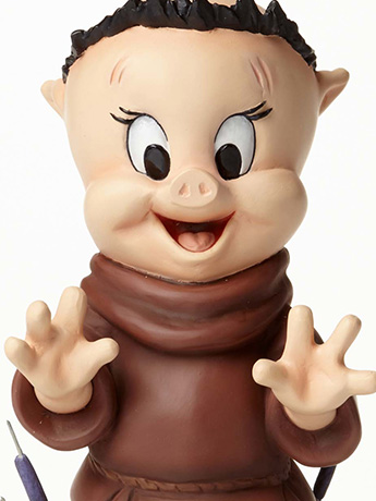 Looney Tunes Grand Jester Porky Pig as Friar Tuck Bust Gallery Image 2