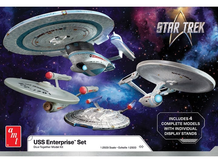 ENTERPRISE 4体セット　フィギュア　スター・トレック Star Trek U.S.S. Enterprise Four Ship Set 1/2500 Scale Model Kit