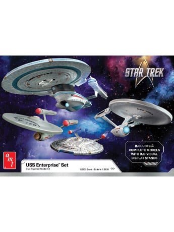 Star Trek U.S.S. Enterprise Four Ship Set 1/2500 Scale Model Kit Gallery Image 2
