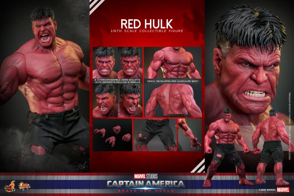 ホットトイズ MMS797キャプテン・アメリカ red hulk レッドハルク Captain America: Brave New World MMS797 Red Hulk 1/6th Scale