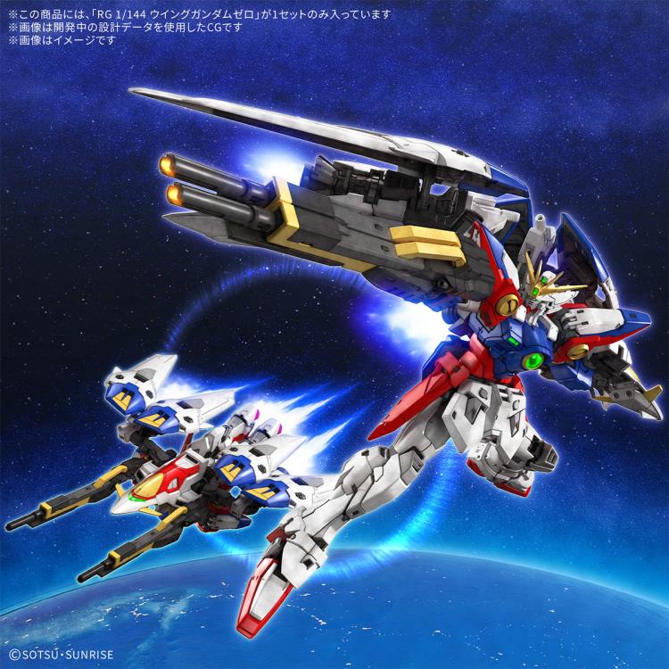 Mobile Suit Gundam Wing RG Wing Gundam Zero 1/144 Scale Model Kit Gallery Image 9