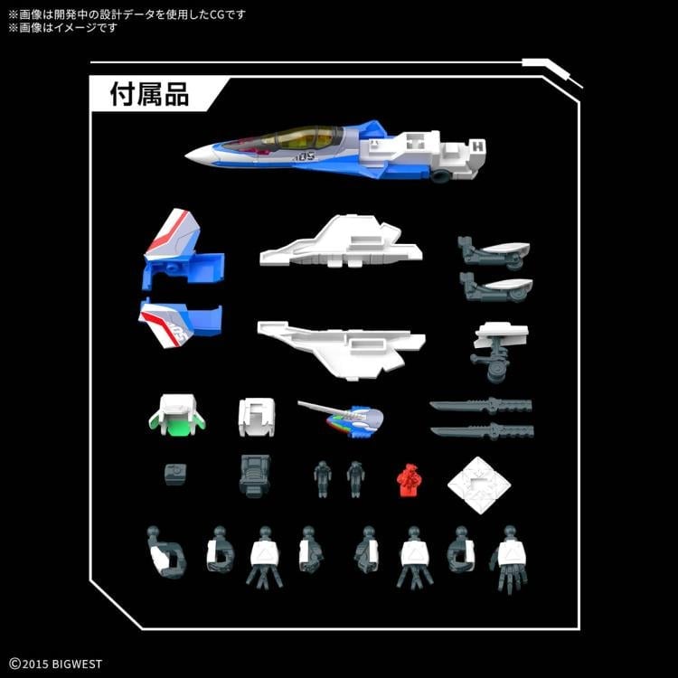 Macross Delta HG Hayate Immelmann's VF-31J Siegfried 1/100 Scale Model Kit Gallery Image 8