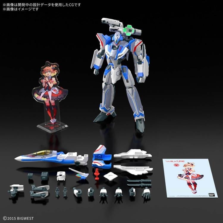 Macross Delta HG Hayate Immelmann's VF-31J Siegfried (Deluxe Set Ver.) 1/100 Scale Model Kit Gallery Image 9