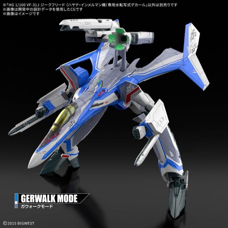 Macross Delta HG Hayate Immelmann's VF-31J Siegfried 1/100 Scale Water Slide Decal Sheet Gallery Image 5