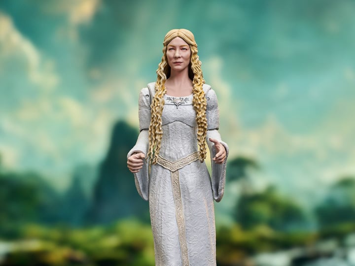 galadriel green dress The Lord Of The Rings (2024) Galadriel Green Dress Cloak Outfits Cospl –  Coshduk main image 1