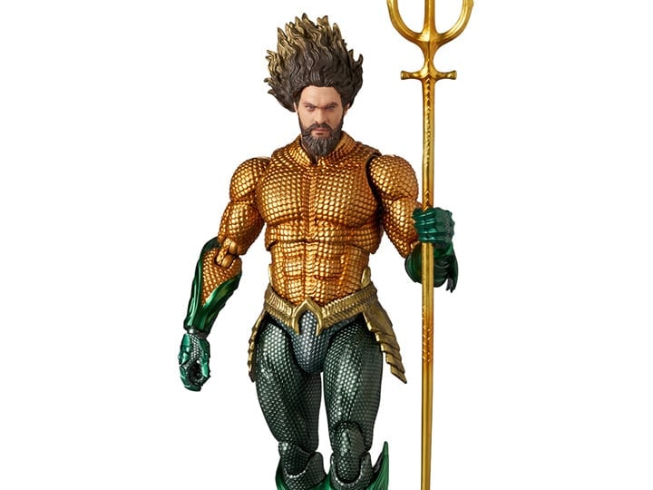 Aquaman and the Lost Kingdom MAFEX No.267 Aquaman (Green and Gold Suit Ver.) Action Figure Gallery Image 1