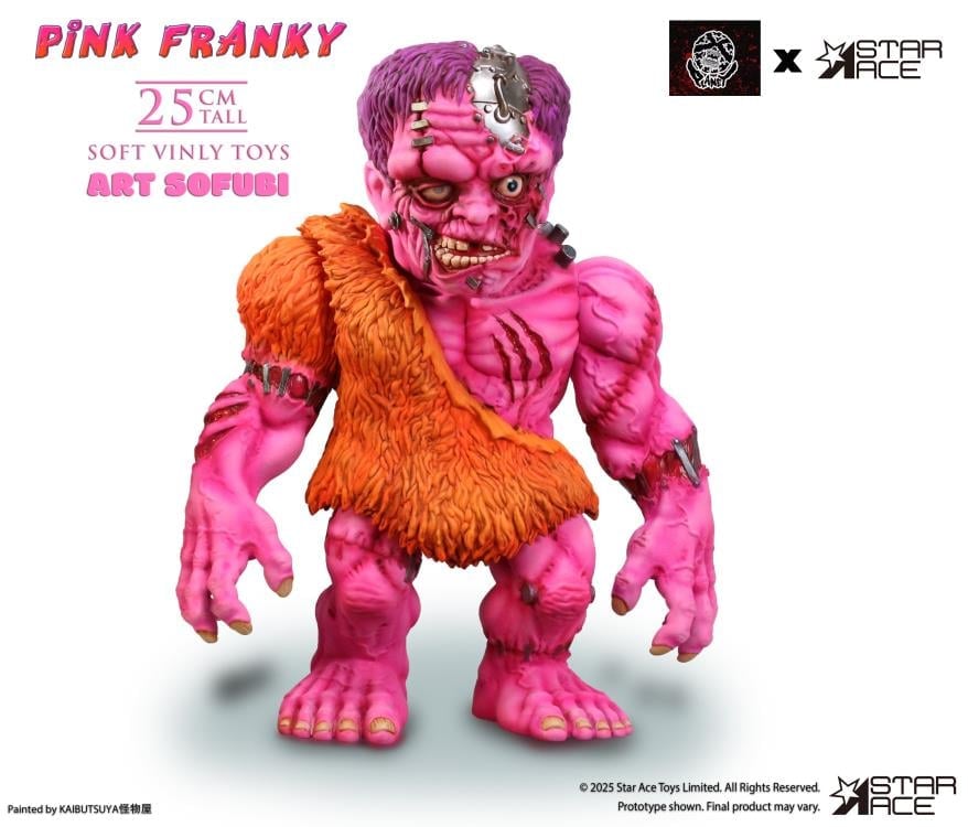 Planet-X Asia Art Sofubi Pink Franky Soft Vinyl Figure