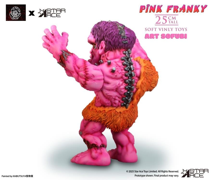 Planet-X Asia Art Sofubi Pink Franky Soft Vinyl Figure