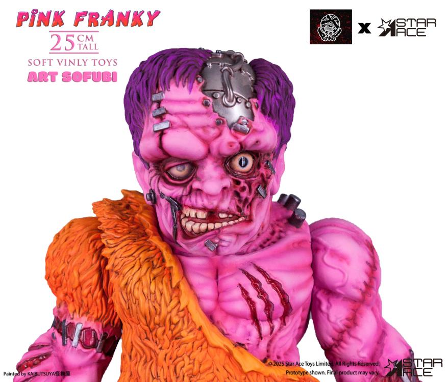 Planet-X Asia Art Sofubi Pink Franky Soft Vinyl Figure