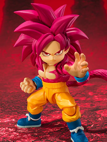 Dragon Ball Daima S.H.Figuarts Super Saiyan 4 Goku (Mini) Exclusive Action Figure Gallery Image 2