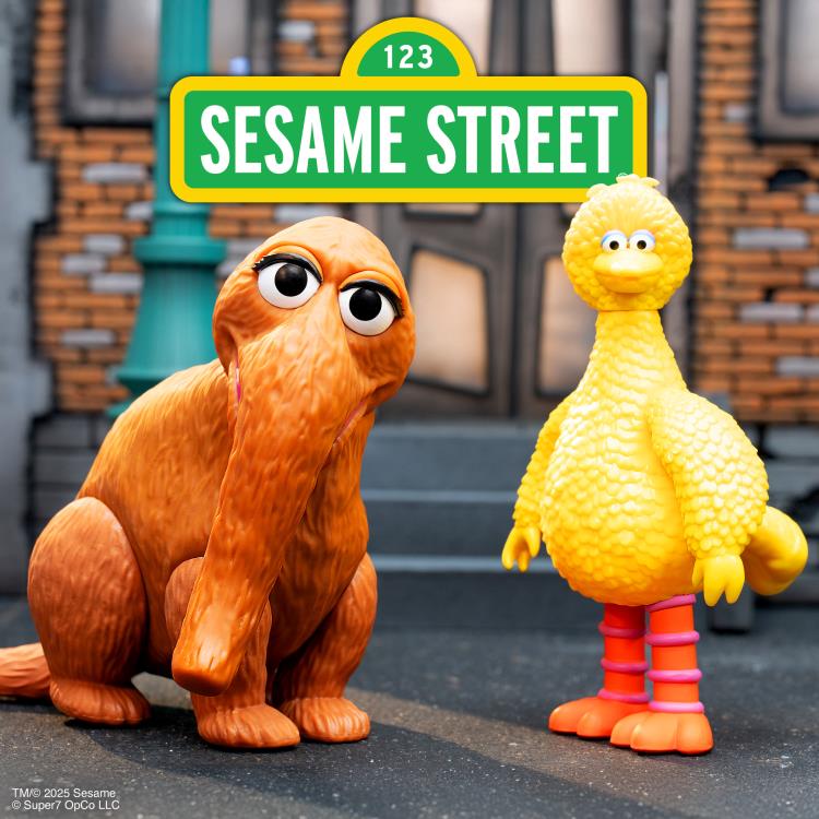 Sesame Street ReAction Big Bird and Mr. Snuffleupagus Action Figure Two-Pack Gallery Image 3