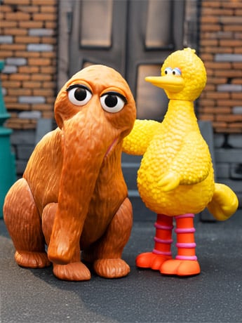 Sesame Street ReAction Big Bird and Mr. Snuffleupagus Action Figure Two-Pack Gallery Image 2