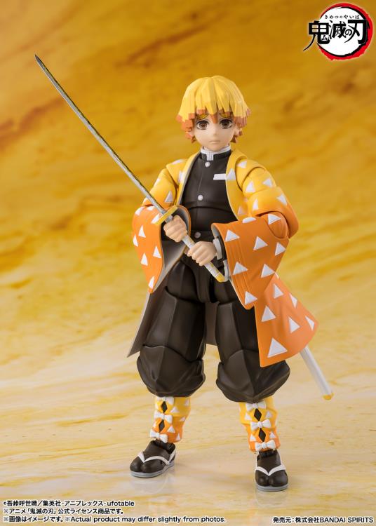 Demon Slayer: Kimetsu no Yaiba S.H.Figuarts Zenitsu Agatsuma Action Figure Gallery Image 3