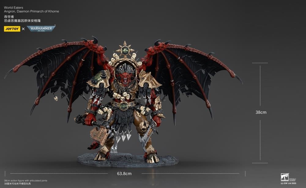 Warhammer 40K World Eaters Angron, Daemon Primarch of Khorne 1/18