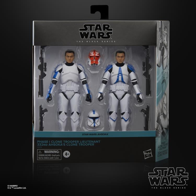 Star Wars: The Black Series Phase I Clone Trooper Lieutenant & 332nd Ahsoka's Clone Trooper Action Figure Two-Pack (Ahsoka) Gallery Image 9