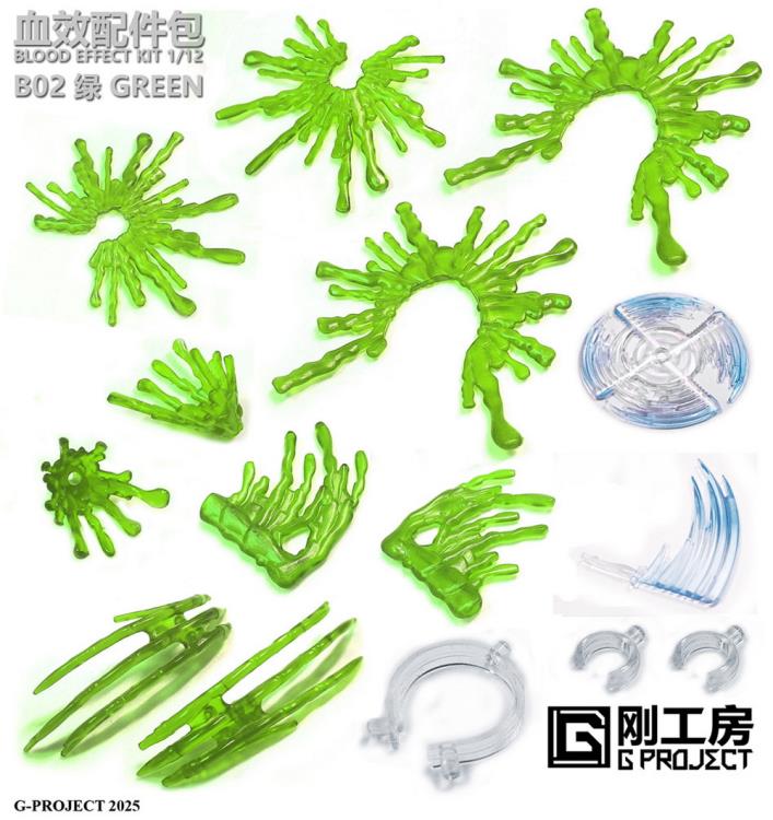 Blood Effect Kit (Green) 1/12 Scale Accessory Set Gallery Image 3