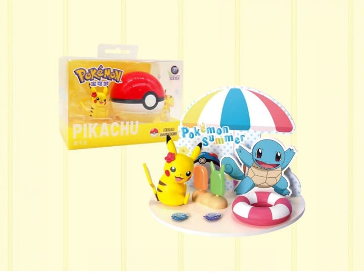 Pokemon DIY Scene Set Series Pokemon Summer Pikachu Poke Ball Set Gallery Image 1