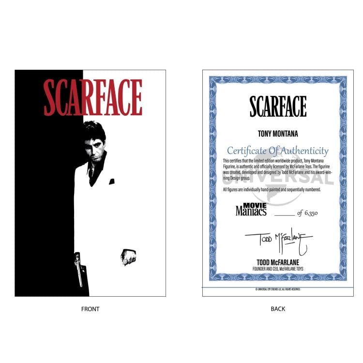 Scarface Movie Maniacs Tony Montana 6" Limited Edition Figure Gallery Image 7