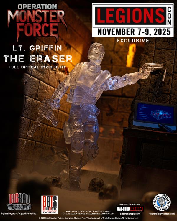 Operation: Monster Force Lt. Griffin “The Eraser" Full Optical Invisibility 1/12 Scale LegionsCon 2025 Exclusive Gallery Image 3
