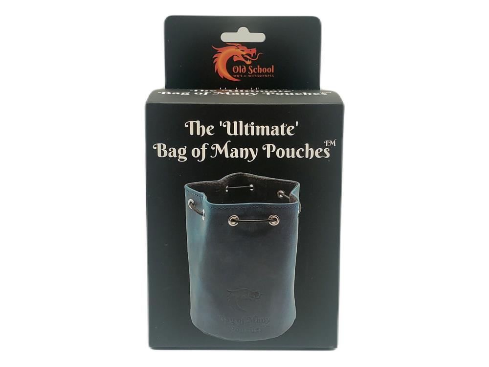 Old School Ultimate Bag of Many Pouches Dice Bag (Blue Leather) Gallery Image 5