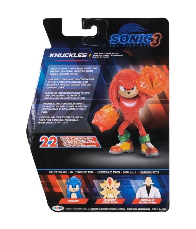Sonic the Hedgehog 3 5-inch Knuckles (Fire Fist) Action Figure Gallery Image 5