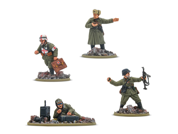 Bolt Action: German Veterans HQ Set of 4 Miniatures Gallery Image 1