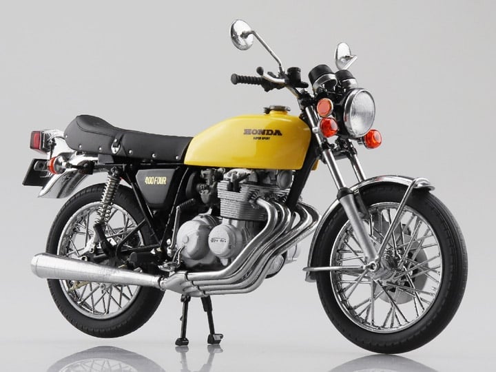 HONDA cb400f タンク イエロー Honda CB400F (Parakeet Yellow) 1/12 Scale Die-cast Motorcycle