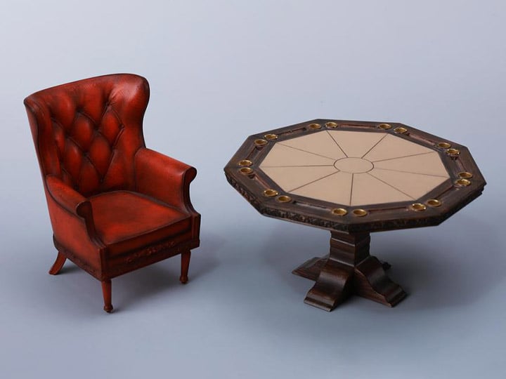 Royal Card Table 1/12 Scale Accessory Gallery Image 1