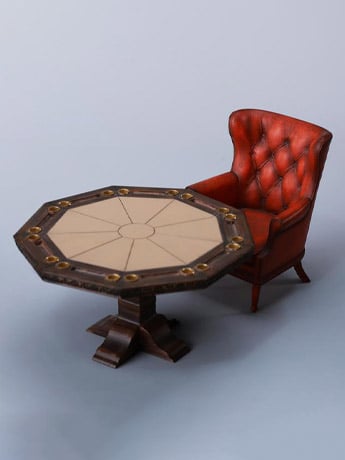 Royal Card Table 1/12 Scale Accessory Gallery Image 2
