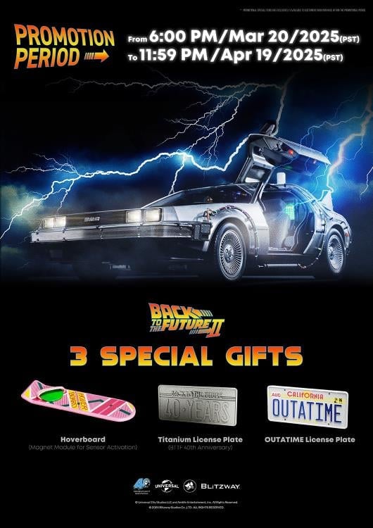 Back to the Future Part II DeLorean 1/6 Scale Vehicle (Deluxe Version with Early-Bird Bonus) Gallery Image 40