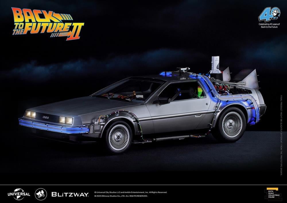 Back to the Future Part II DeLorean 1/6 Scale Vehicle (Deluxe