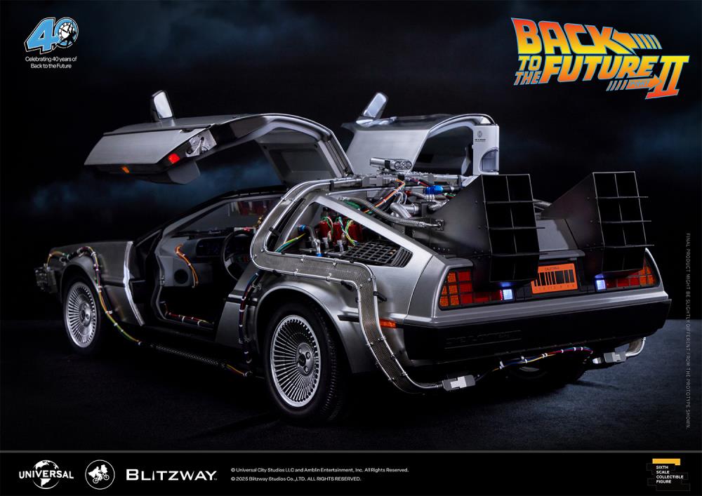 Back to the Future Part II DeLorean 1/6 Scale Vehicle (Deluxe Version with Early-Bird Bonus) Gallery Image 8