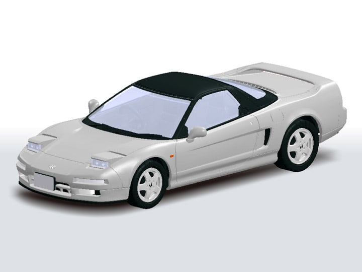 Aoshima Snap Kit No.19-SS Honda NSX NA1 (Sebring Silver) 1/32 Scale Model Kit Gallery Image 1