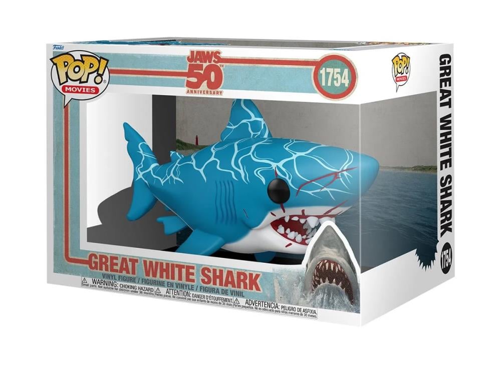 Jaws 50th Anniversary Pop! Movies #1754 Super Sized 6" Great White Shark Gallery Image 3