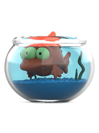 The Simpsons Blinky in Fish Bowl Vinyl Art Figure Gallery Image 2
